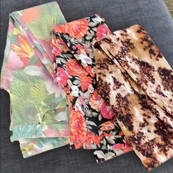 Set of 3 beautiful designer floral jeans